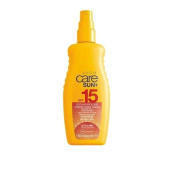 Солнцезащитный увлажняющий лосьон спрей для тела Avon Водостойкая формула Sun+, SPF 15. Средняя степень защиты 150 мл