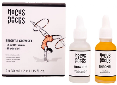 Набір для догляду за обличчям Hocus Pocus Bright & Glow сироватка + доглядова олійка 2 х 30 мл (5905489203599)