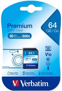 Karta pamięci Verbatim Premium SDXC 64GB Class 10 (0023942440246)