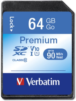 Карта пам'яті Verbatim Premium SDXC 64GB Class 10 (0023942440246)