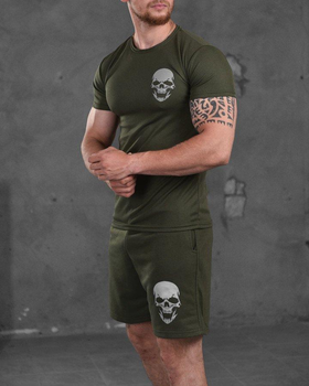 Летний комплект Skull olive ВТ1167 3XL