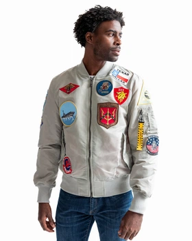 Бомбер Top Gun "OFFICIAL PATCHES" MA-1 Nylon Bomber 2XL Grey TGJ2320GRE2XL