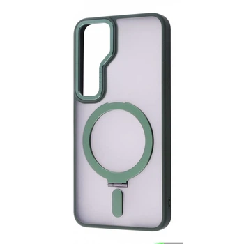Чохол противоуданий з підтримкою MagSafe VVave Premium Attraction Case with Magnetic Ring для Samsung Galaxy S23 Plus Green