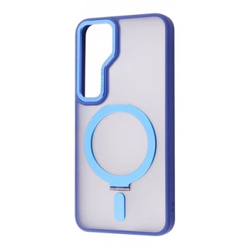 Чохол противоуданий з підтримкою MagSafe VVave Premium Attraction Case with Magnetic Ring для Samsung Galaxy S23 Blue
