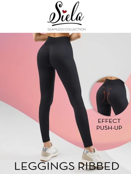 Легінси жіночі Siela Leggins Ribbed L/XL Чорні (4823116924376)