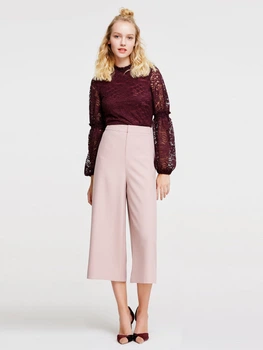 Ажурна блуза Vero Moda 317402509 S (82930S) Бордовий