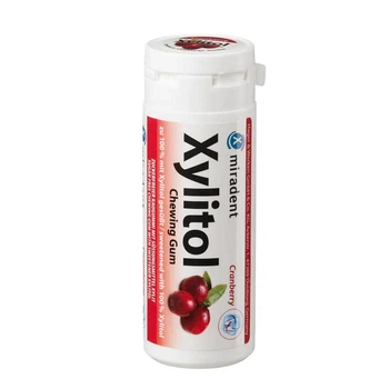 Жувальна гумка з ксилітолом Miradent Xylitol Chewing Gum Cranberry 30 шт