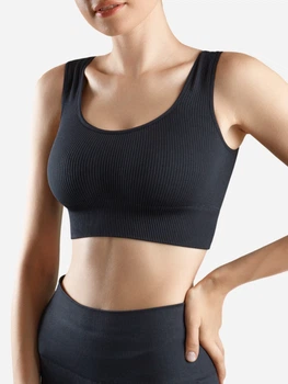 Бюстгальтер без кісточок Siela TOP RIBBED S/M Чорний (4823116924383)
