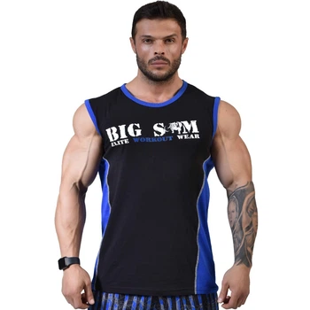 Безрукавка для фітнесу Big Sam 2274 чорно-синя, розмір L