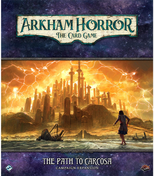 Додаток до настільної гри Asmodee Arkham Horror LCG The Road to Carcosa Campaign Expansion.