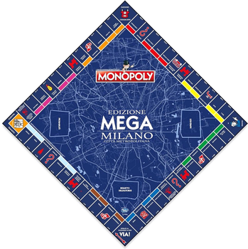 Настільна гра Winning Moves Monopoly Mega Edition Milan Metropolitan City (5036905050142)