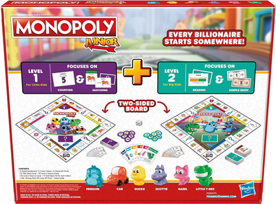 Zestaw gier planszowych Hasbro Monopoly Junior 2 w 1 (5010996134820)