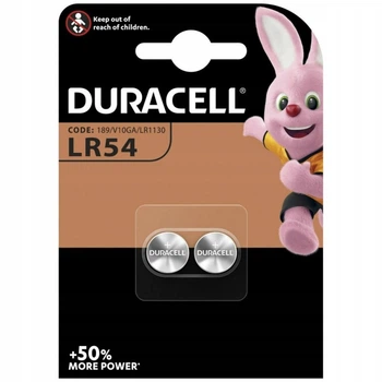 Батарейки DURACELL Alkaline 1,5V LR54/LR1130/189/V10GA/AG10 (2шт)