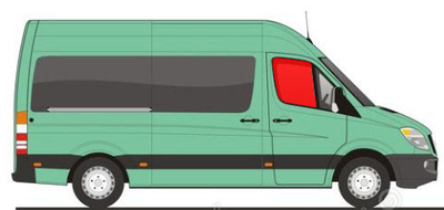 VW Crafter 2006-2017 Бокове скло переднє праве (пасажирської дверки) GS 3547 D312 XYG (КНР)