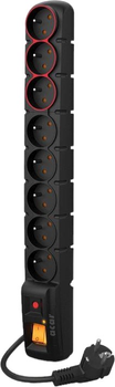 Listwa przeciwprzepięciowa Acar S8 Dual 8 gniazd 5 m Black (5904743362904)