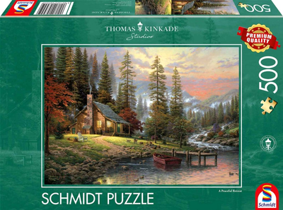 Puzzle Schmidt Spiele Thomas Kinkade Chalet in the Woods 48.1 x 34.1 cm 500 elementów (4001504584559)