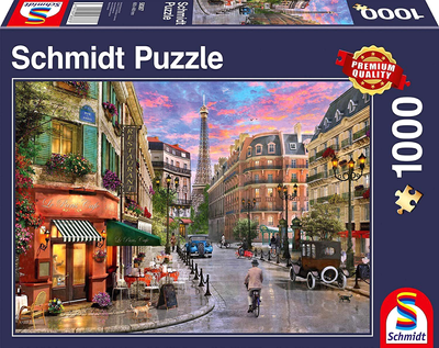 Puzzle Schmidt Road to the Eiffel Tower 69.3 x 49.3 cm 1000 elementów (4001504583873)