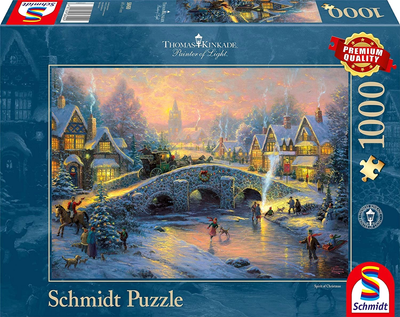 Puzzle Schmidt Thomas Kinkade Winter Village 69.3 x 49.3 cm 1000 elementów (4001504584504)