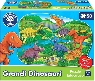 Puzzle Orchard Toys Big Dinosaurs 58 kh 40 sm 50 elementów (8054144612560)