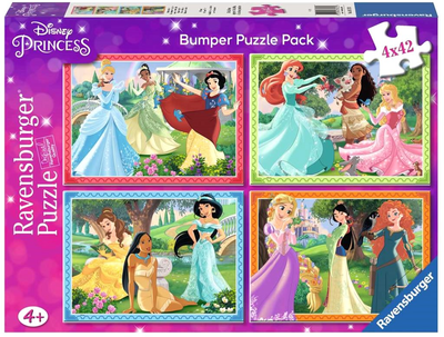 Набір пазлів Ravensburger Disney Princesses 36 х 26 см 4 х 42 елементи (4005556051700)