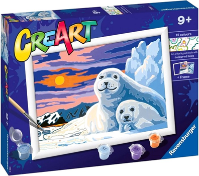 Картина за номерами Ravensburger CreArt Seals On Ice 24 x 18 см (4005556202638)