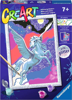 Malowanie po numerach Ravensburger CreArt Classic Sparkling Pegasus 18 x 24 cm (4005556202676)