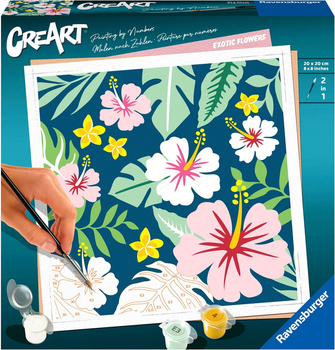 Malowanie po numerach Ravensburger CreArt Exotic Plants 20 x 20 cm (4005556237296)