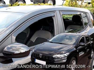 Дефлекторы окон (ветровики) HEKO для Renault / Dacia Sandero / Stepway III 2020+ 4D вставные 4 шт / Dacia