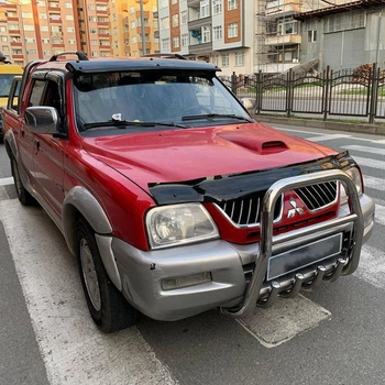 Дефлектор капота (мухобойка) EuroCap для Mitsubishi L200 1996-2006