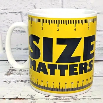 Кружка керамічна подарункова "Size matters" 1000мл, Жовтий