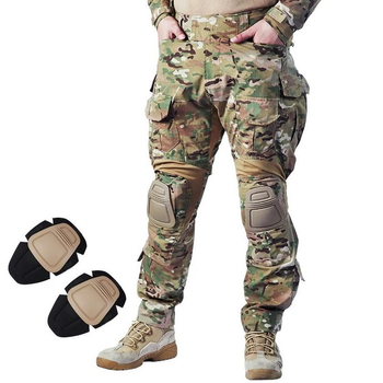 Военные тактические штаны Han Wild G3 с наколенниками боевые штаны военные штаны ВСУ Multicam мультикам XXXL