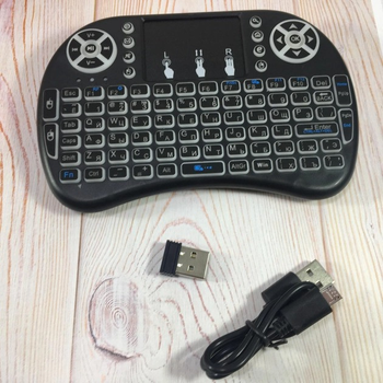 Міні клавіатура з підсвіткою і тачпадом для Android Smart TV BOX UKC MWK08/i8 LED