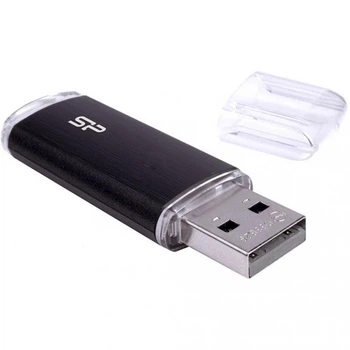 USB флеш 8Gb Silicon Power Ultima U02 Black (SP008GbUF2U02V1K) пластик чорний USB 2.0