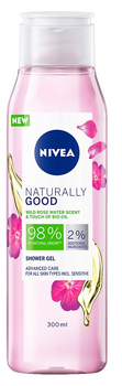 Гель для душу NIVEA Naturally Good з ароматом квітів шипшини з БІО-олією 300 мл (4005900778970)