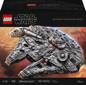 Конструктор LEGO Star Wars Сокіл Тисячоліття 7541 деталь (75192) (955555904166848) - Уцінка