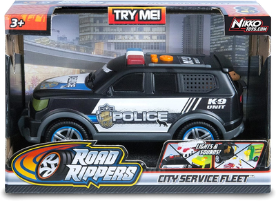 Полицейский автомобиль с собакой Nikko Road Rippers City Service Fleet со светом и звуком 20 см (0194029200234)