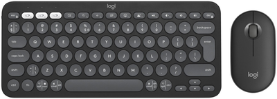 Zestaw bezprzewodowy Logitech Pebble 2 Combo Mac Grafitowy (920-012244)