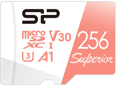Карта памяти Silicon Power Superior MicroSDXC 256GB UHS-I + SD Адаптер (SP256GBSTXDV3V20SP)