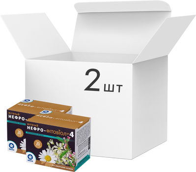 Упаковка фіточаю Віола Нефро-Фітовіол №4 20 пакетиків по 1.5 г x 2 шт (4820085405691)