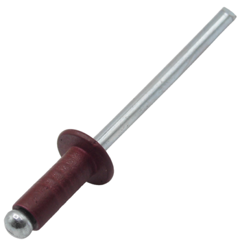 Заклепка з пласкою головкою DIN7337 4х12 Al/St RAL3005 6-8 К Steelfix 500 шт (119139)