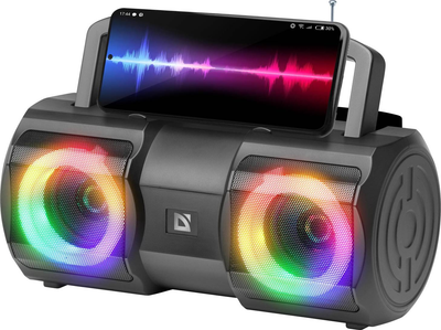 Głośnik przenośny Defender BEATBOX 20 Bluetooth 20W MP3/FM/SD/USB/AUX/LED Czarny (4745090820225)