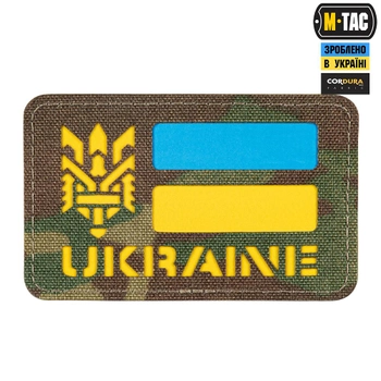 Нашивка M-Tac Ukraine (с Тризубом) Laser Cut Multicam/Yellow/Blue/GID