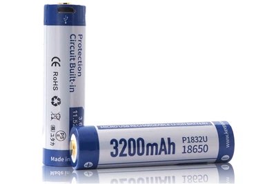 Акумулятор Li-Ion 18650 Keeppower 3200мАч 8А MicroUSB