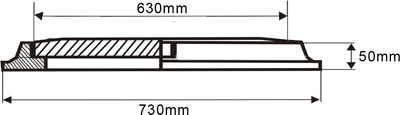 Люк Vidan п/п 1 т тип Л 730х50 мм кришка 630х25 мм Чорний (L000008276)