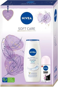 Zestaw dla kobiet Nivea Soft Care Żel pod prysznic 250 ml + Antyperspirant w kulce 50 ml (9005800361123)
