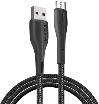 Кабель ColorWay USB MicroUSB Led 2.4A 1 m Black (CW-CBUM034-BK)