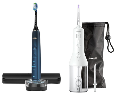 Електрична зубна щітка PHILIPS Sonicare HX9911/88 Diamond Clean 9000 + Іригатор PHILIPS Sonicare HX3826/31 Power Flosser 3000 (комплект)