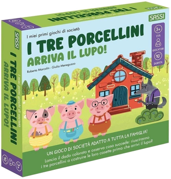 Gra planszowa Sassi Junior The Three Little Pigs Here Comes The Wolf (9788830355538)