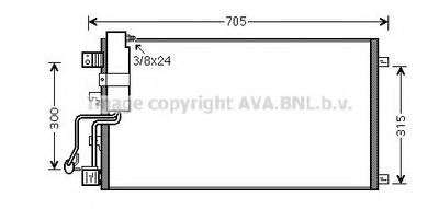 DNA5283D AVA Радиатор кондиционера QASHQAI 1.5, 2.0 06-13 Ava (DNA5283D)