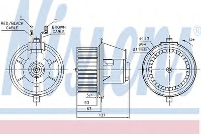 Вент.пічки VW GOLF II(83-)1.0(+)[OE 191959101] Nissens (87148)